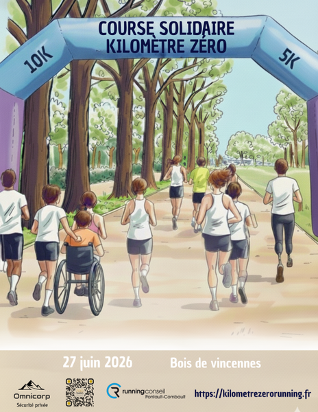 Course solidaire kilomètre zéro au Bois de Vincennes 