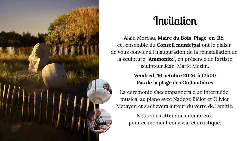 Inauguration de la sculpture "Ammonite"