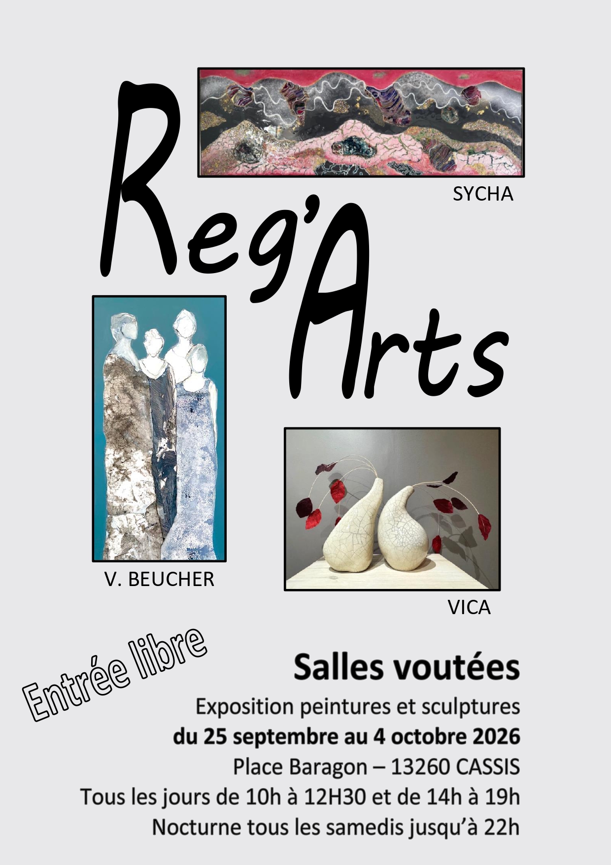 Exposition « Reg'Arts » par le collectif Entrevue aux Salles Voutées