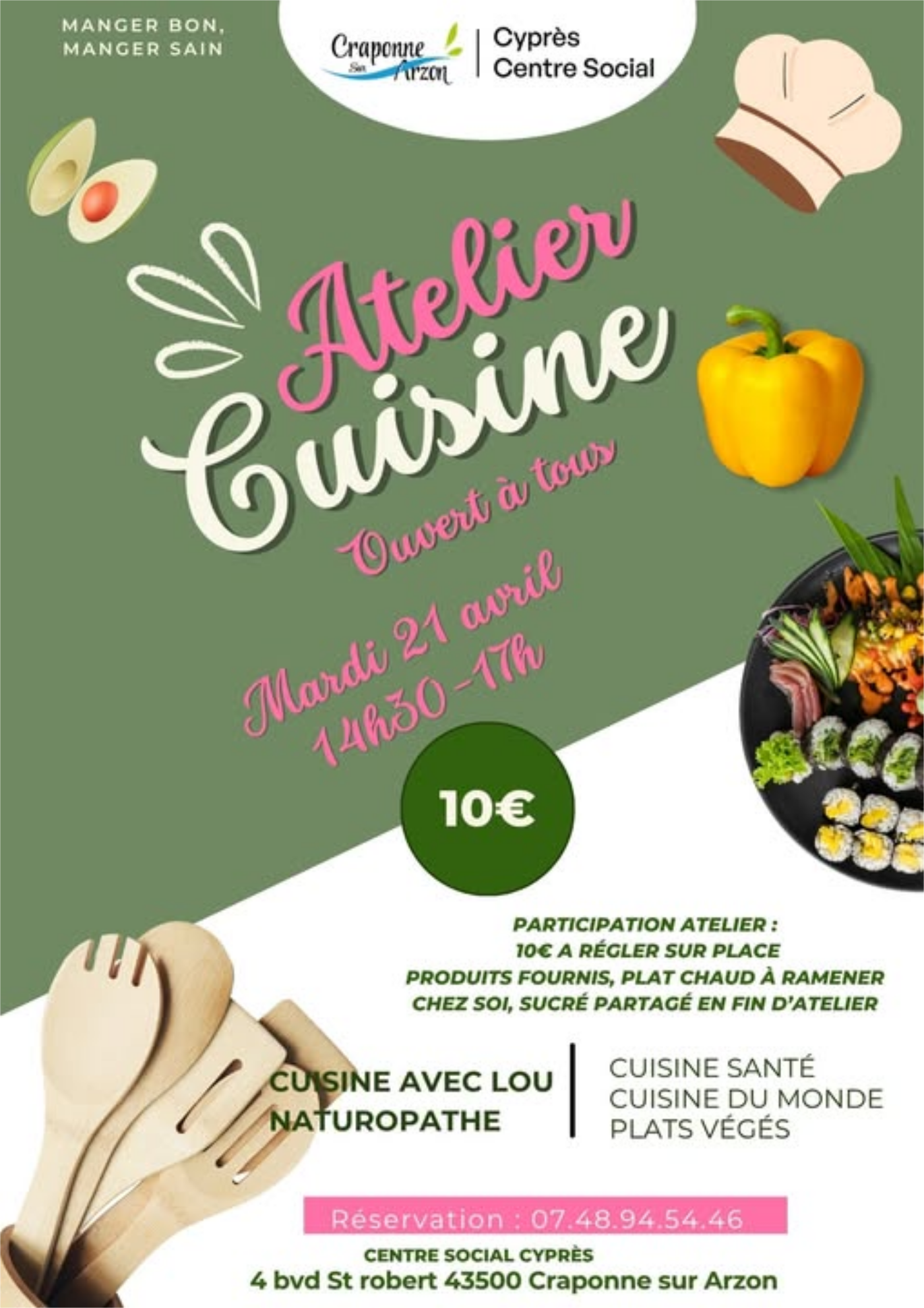 Atelier cuisine : manger bon, manger sain !