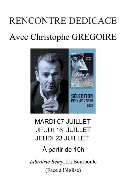 Séance de dédicaces : Christophe Grégoire
