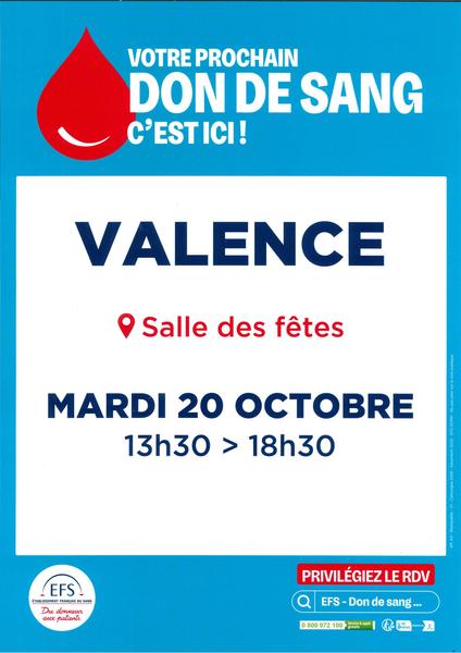 Don de sang à Valence d'Albigeois