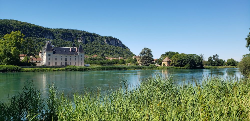 Château de Vertrieu et le Rhône