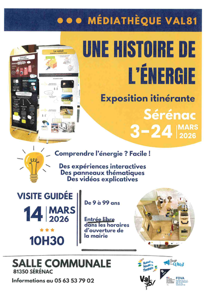 Une Histoire de l'énergie - Exposition itinérante à Sérénac