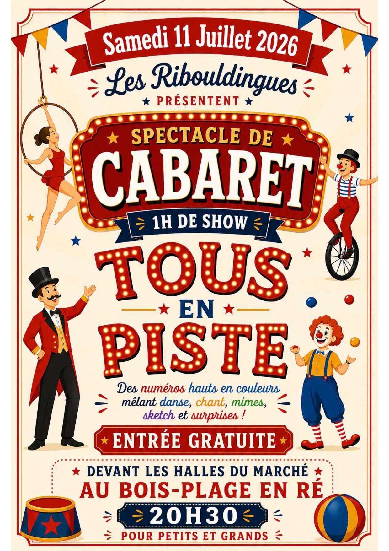Animation cabaret Les Ribouldingues - Tous en piste