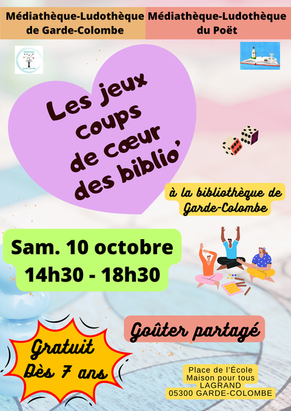 Les jeux coups de cœur des bibliothécaires