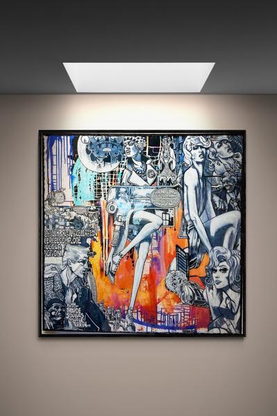 Acrylique et vernis sur toile 120 X 120 cm