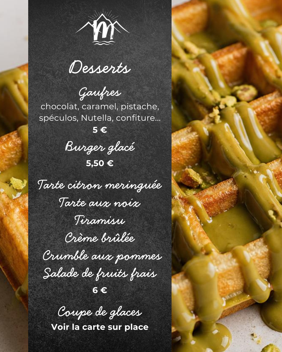 Les desserts