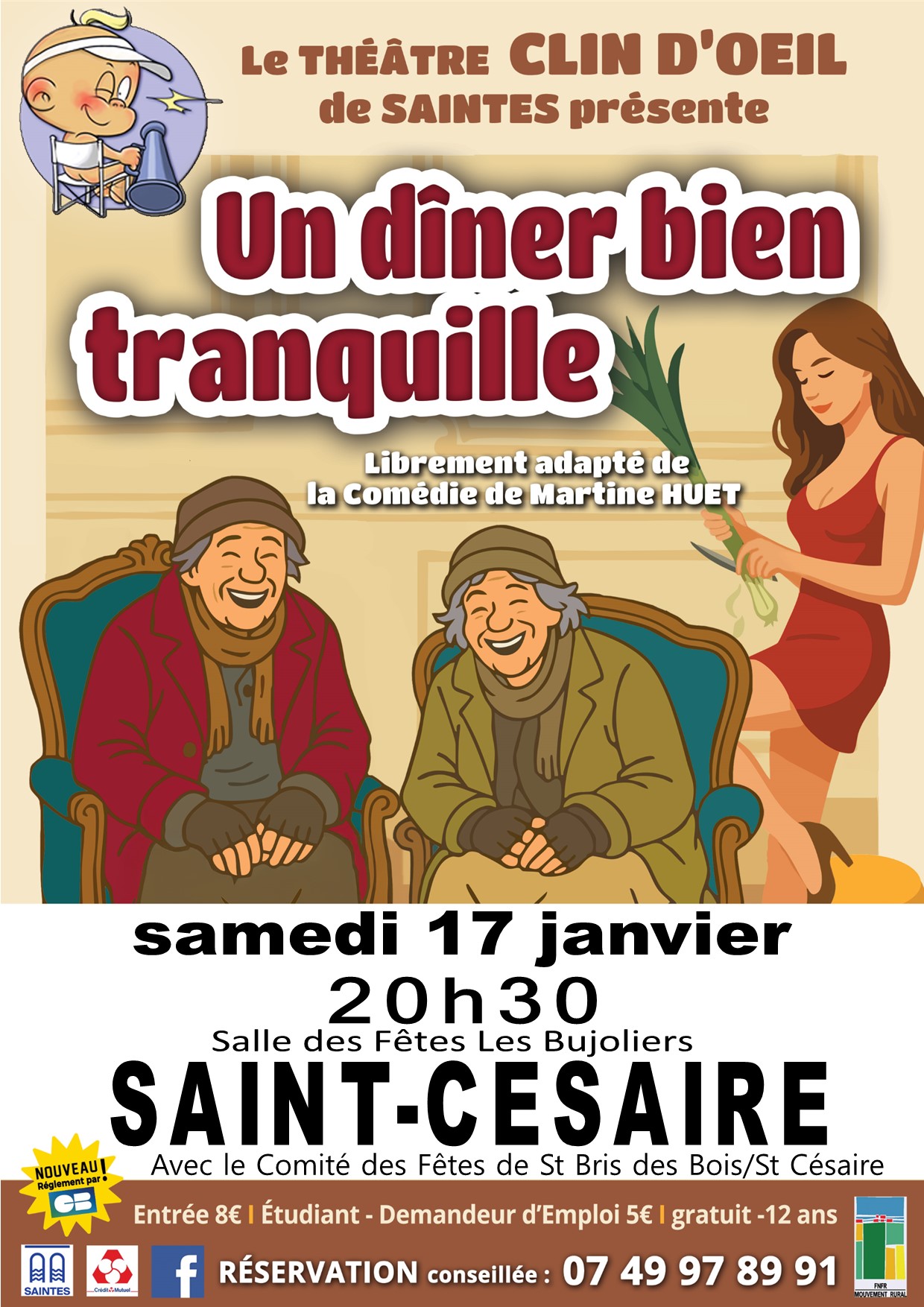 Théâtre comédie "Un dîner bien tranquille"