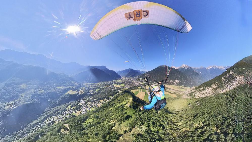 Survol vallée de la Maurienne en été
