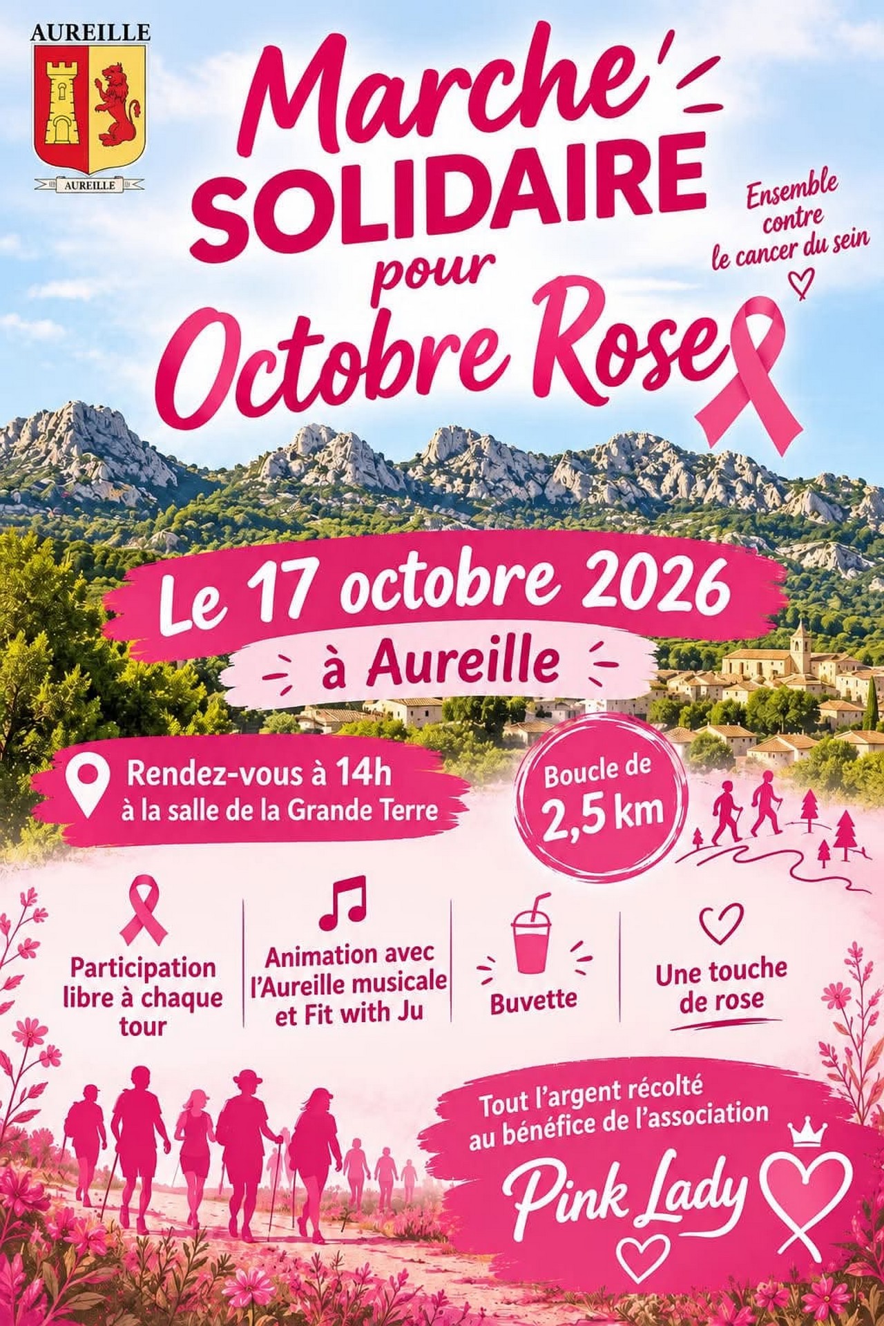 Octobre Rose à Aureille