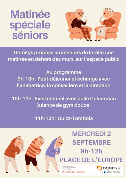 Matinée spéciale séniors proposée par la résidence Domitys
