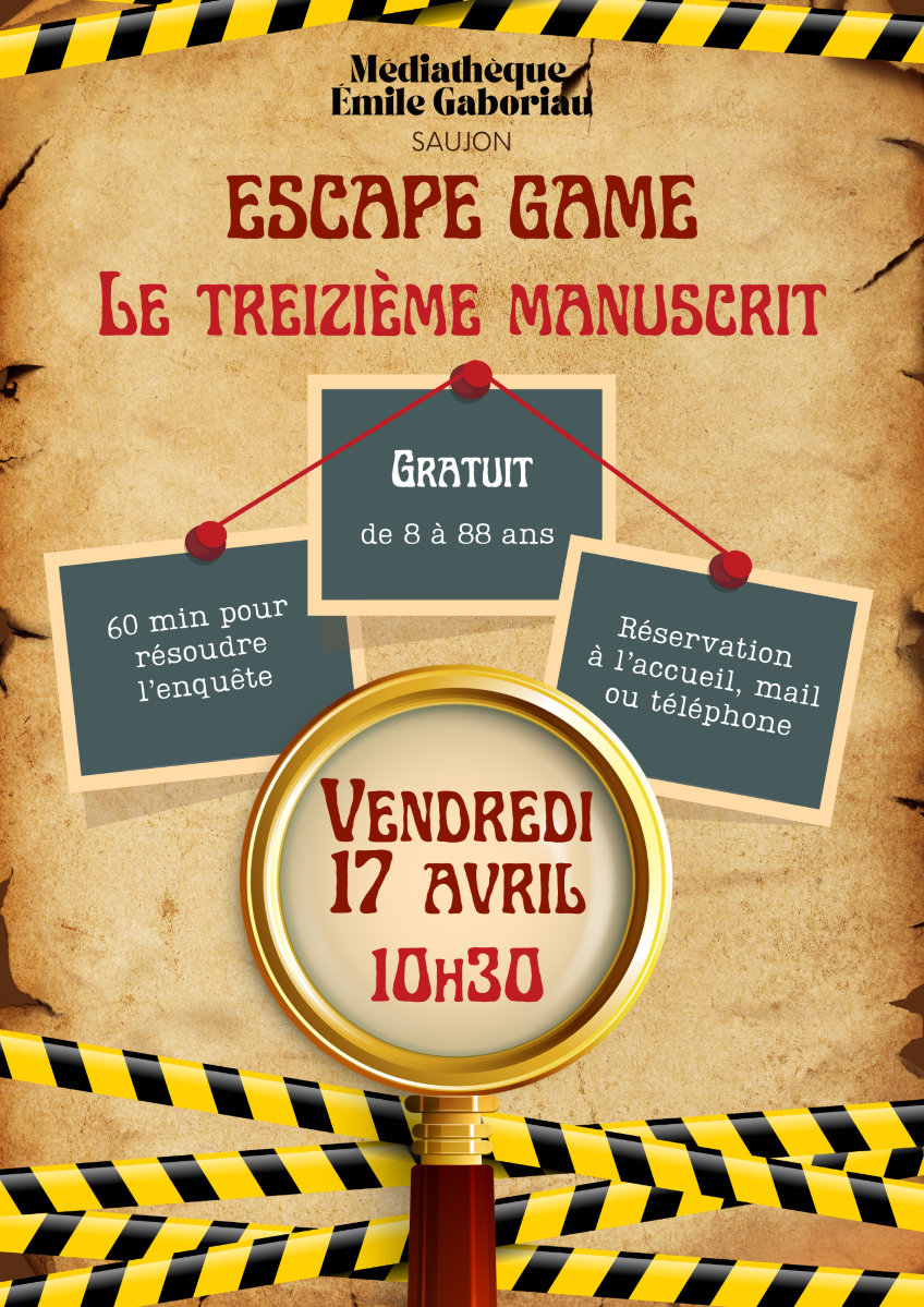 Escape game – Le treizième manuscrit