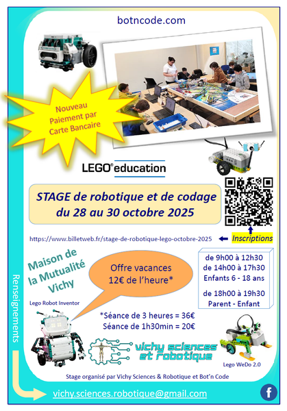 Stage de robotique automne 2025