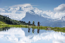Vélos devant le lac