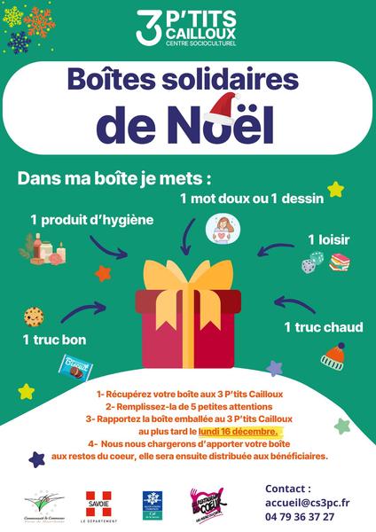 Boîtes solidaires de Noël Du 13 nov au 16 déc 2024