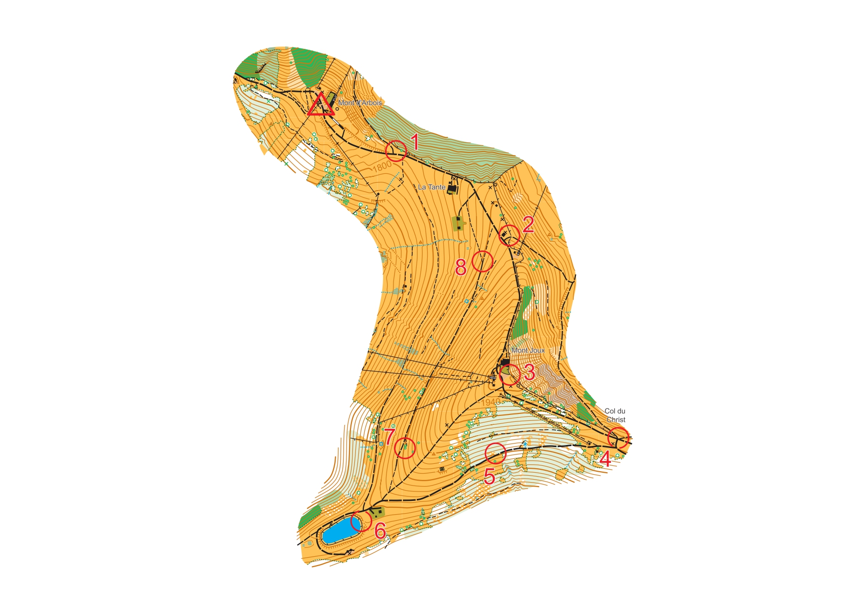 Parcours d'orientation Mont d'Arbois