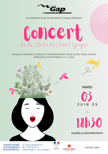 Concert : Audition de la classe de chant lyrique_Gap
