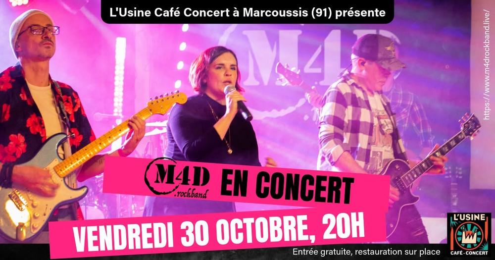 Soirée reprises ROCK avec M4D en concert à L