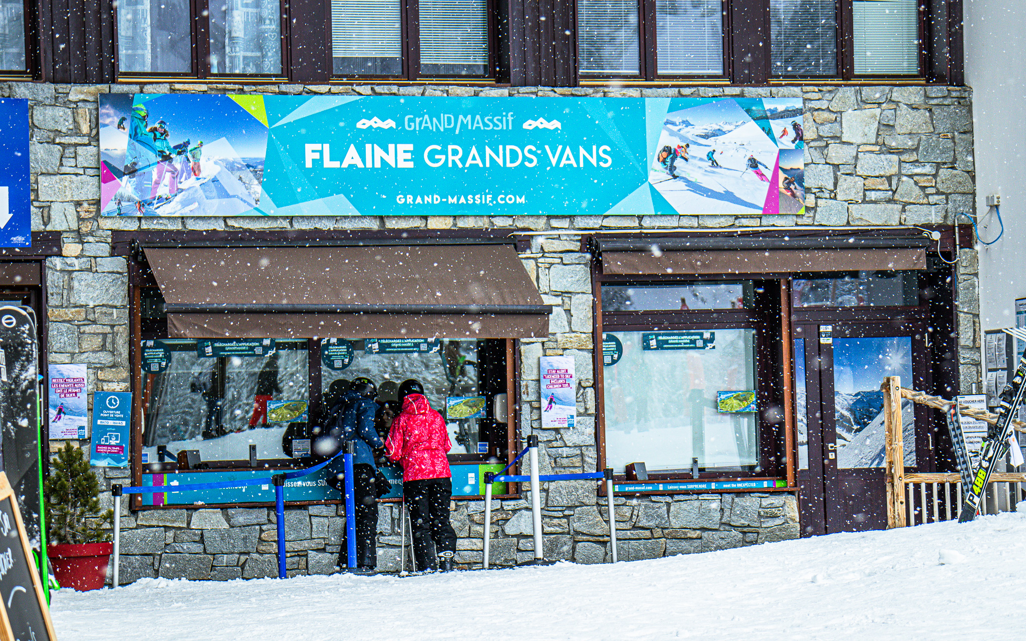 The Grands Vans ticket offices located on part of the ski area