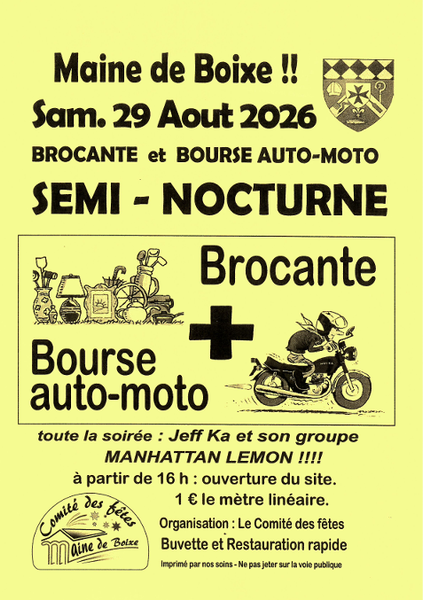 Brocante et bourse auto-moto semi nocturne