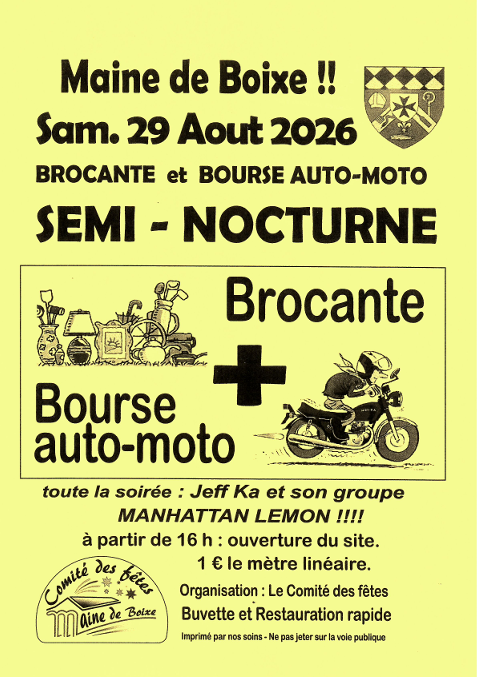 Brocante et bourse auto-moto semi nocturne