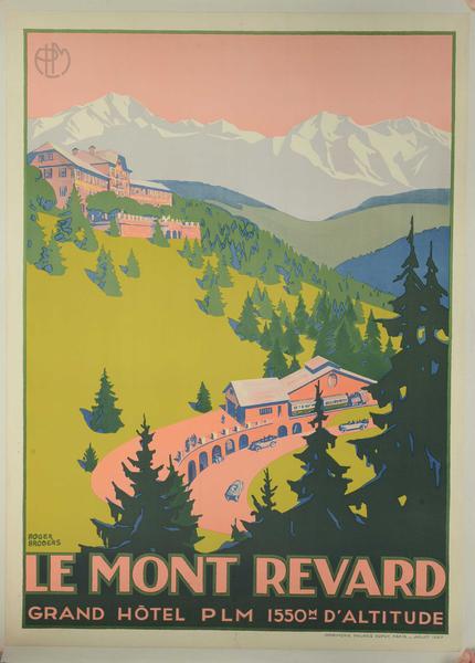 affiche Mont Revard PLM 1927 affiche Mont Revard PLM 1927