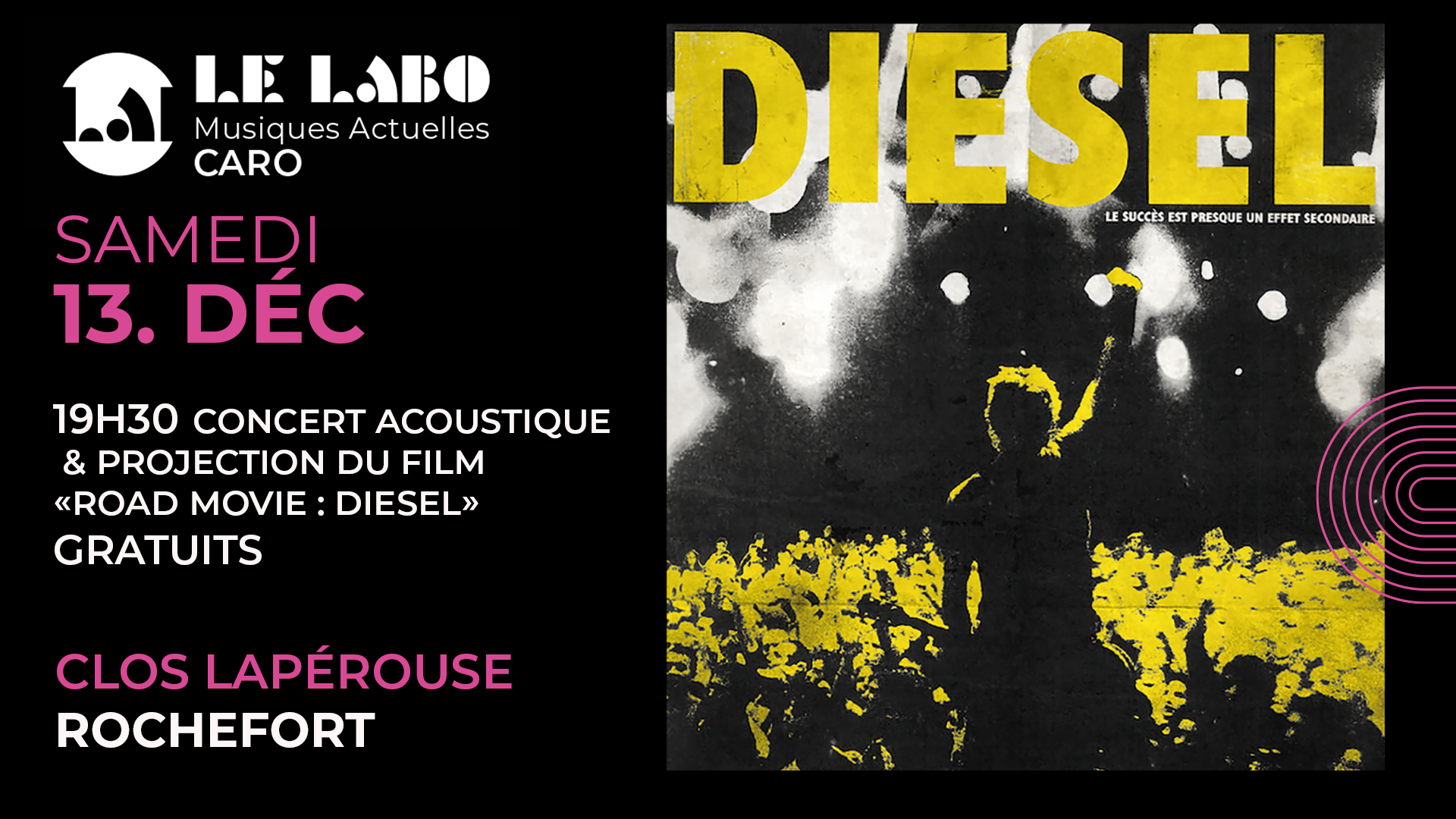 Projection du film road movie : Diesel