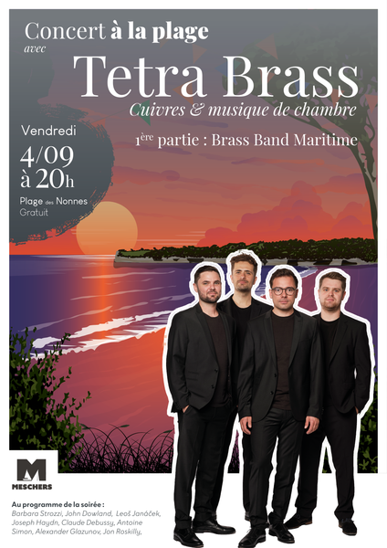 Concert à la plage avec Tetra Brass