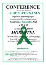 Conférence : le don d'organes, à Morestel_Morestel