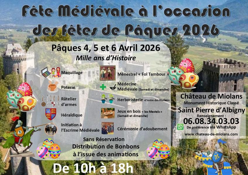 Animations de Pâques au Château de Miolans - Fête médiévale_Saint-Pierre-d'Albigny