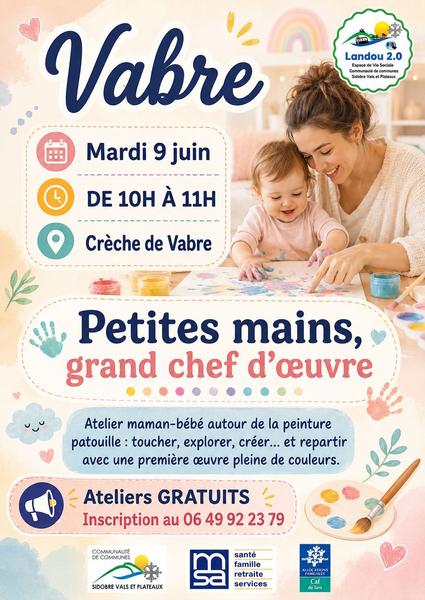 Atelier parents-enfants des P’tits bouts « Petites mains, grand chef-d’œuvre »