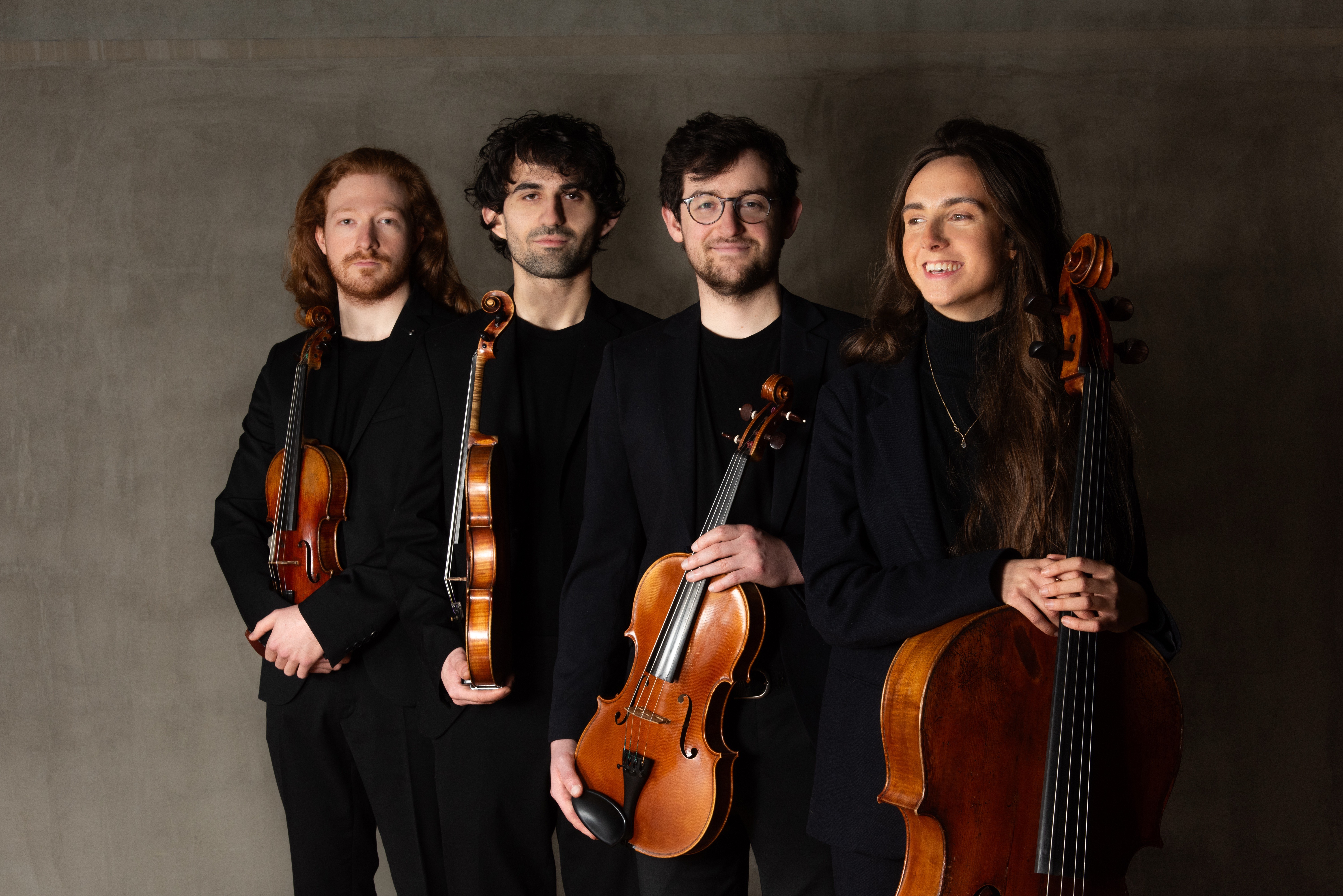 The members of the Quartet with their instruments