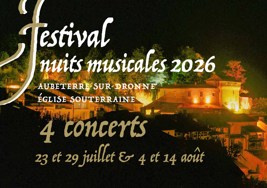 Festival des Nuits Musicales à l'église souterraine d'Aubeterre-sur-Dronne 2026