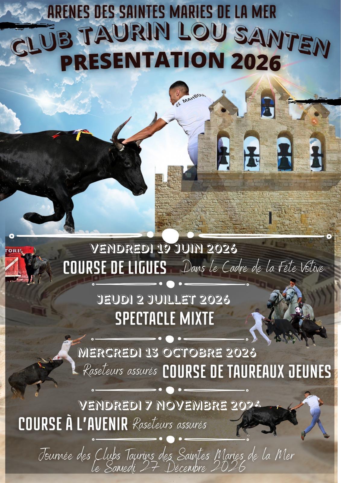 Soirée organisée par le club taurin Lou Santen aux arènes