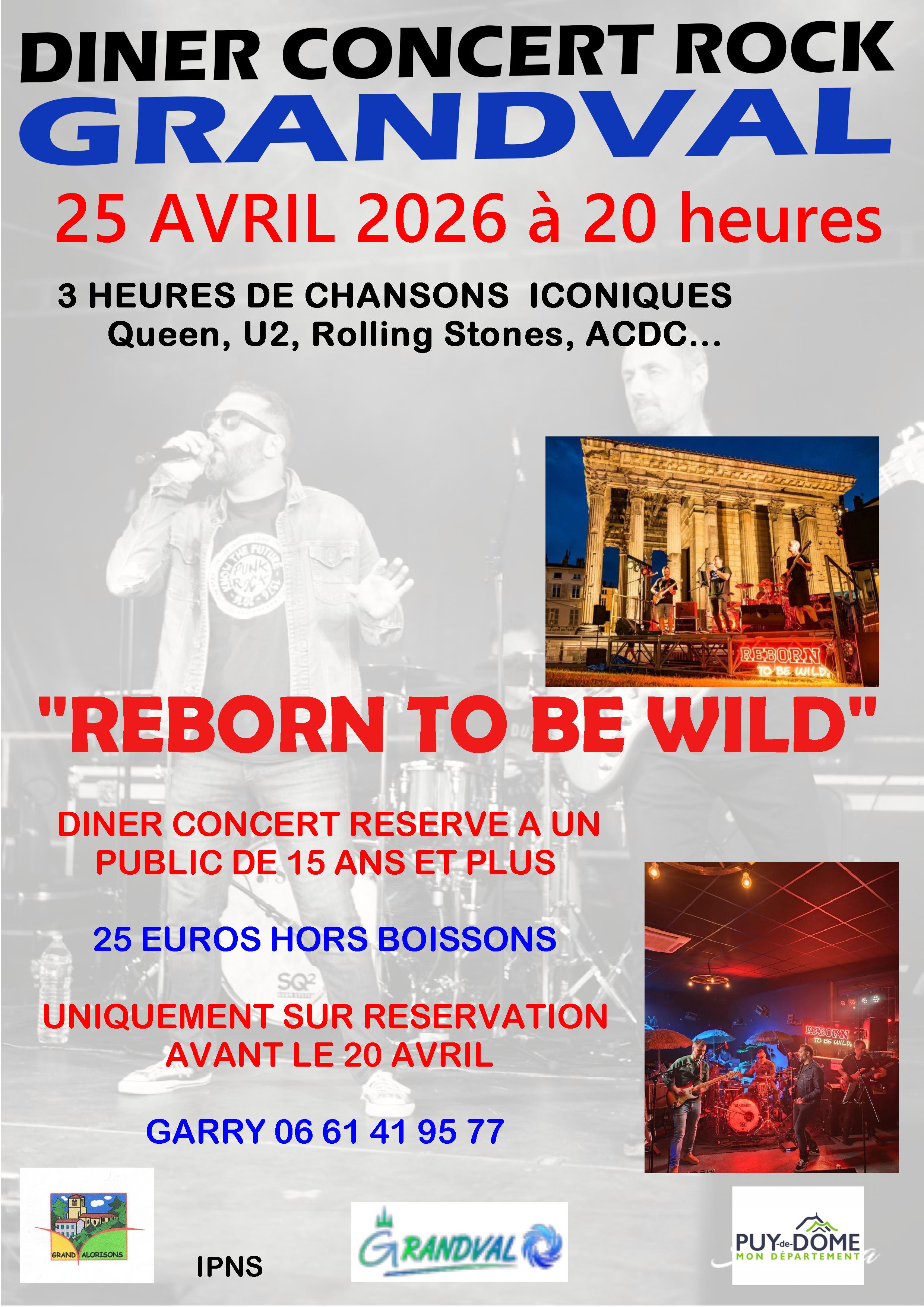Dîner concert rock – Reborn to Be Wild