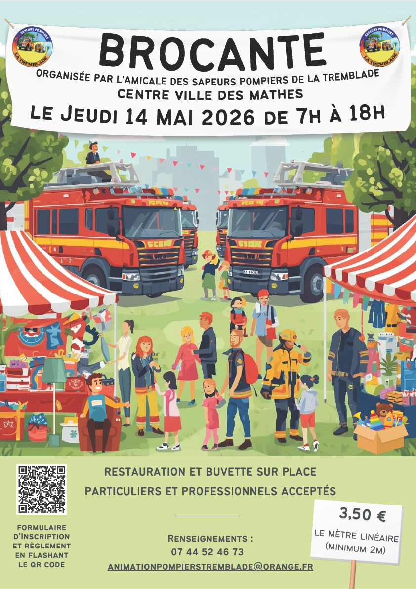 Brocante de l'amicale des sapeurs pompiers de La Tremblade