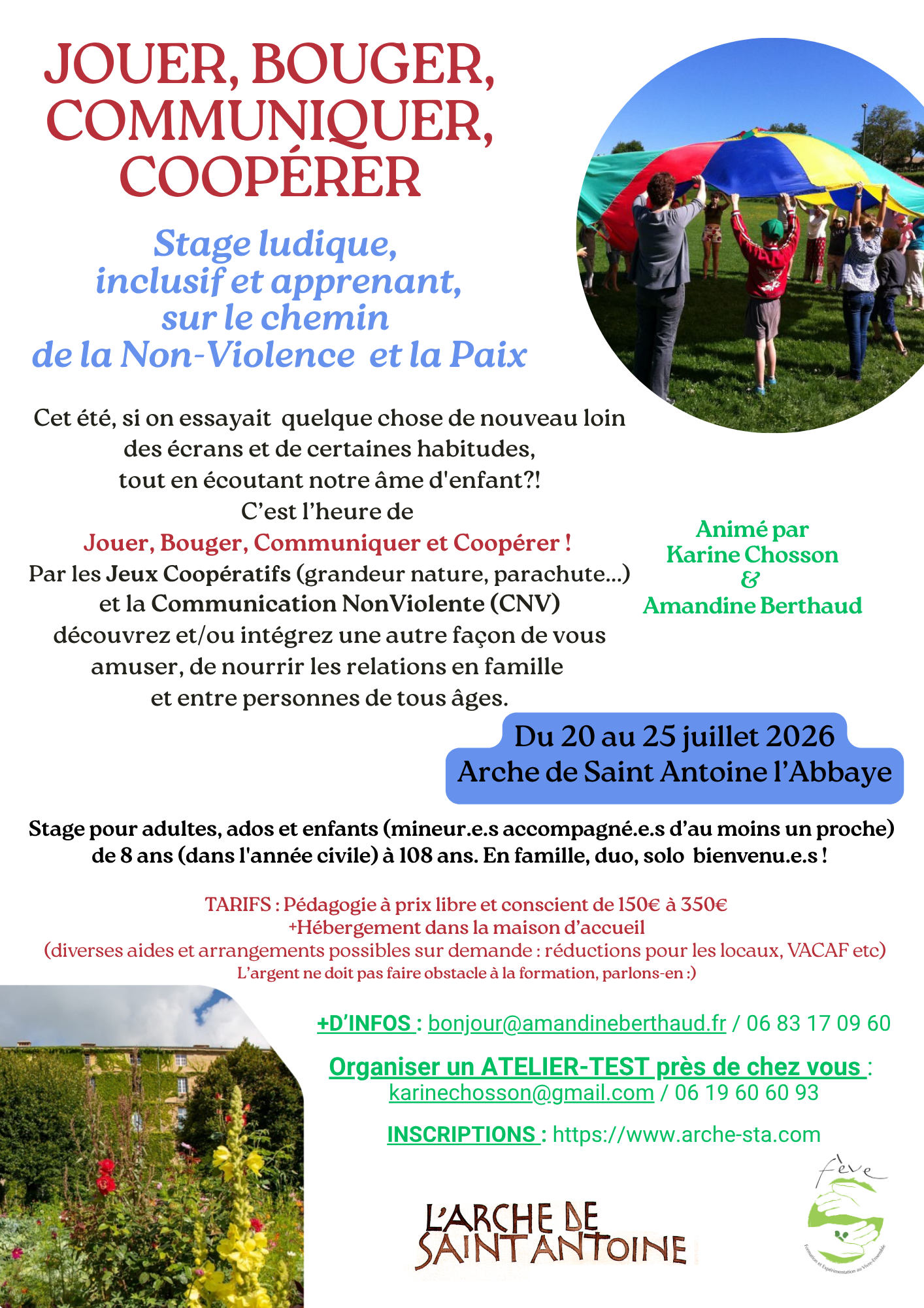 Stage jouer, bouger, communiquer, coopérer