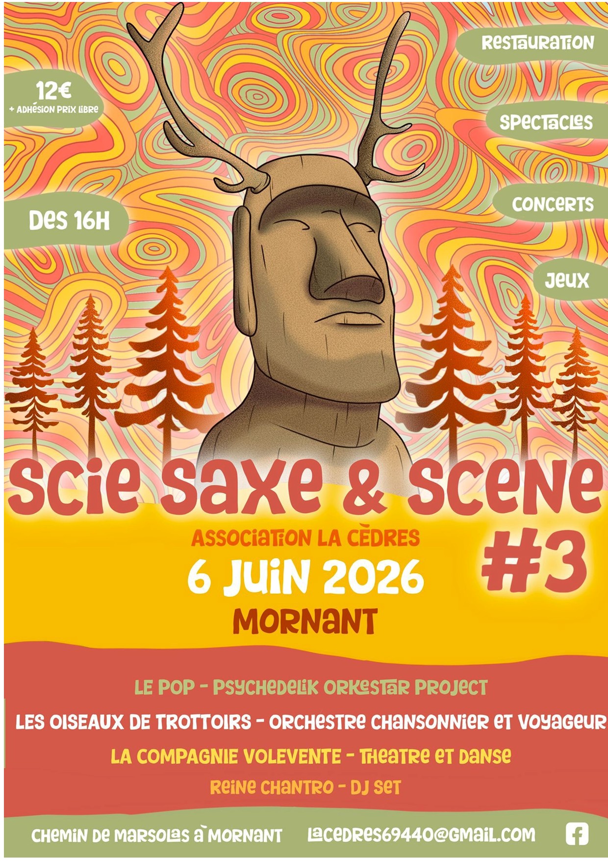 Concerts : Scie, saxe & scène_Cèdres_Mornant