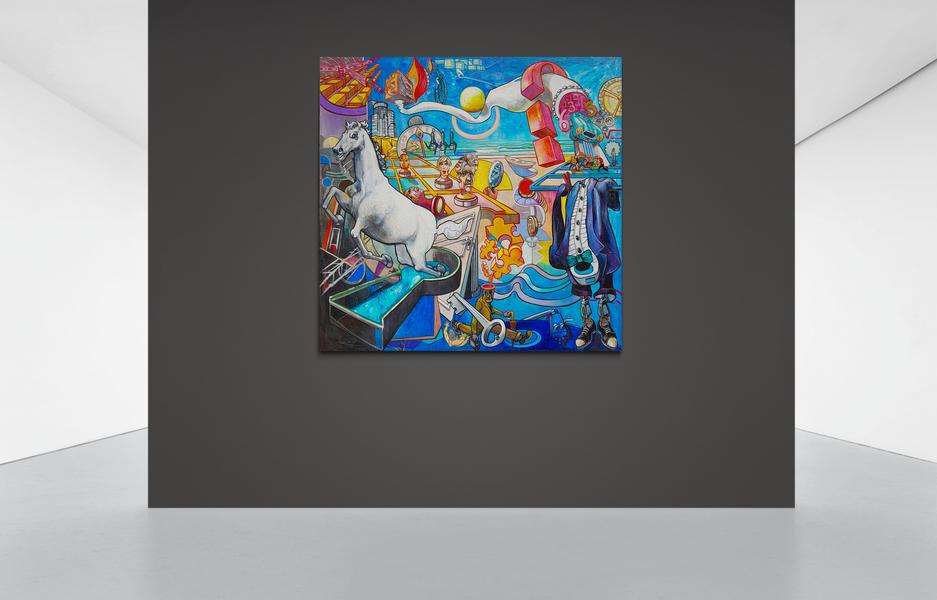Huile sur toile 180 X 180 cm
