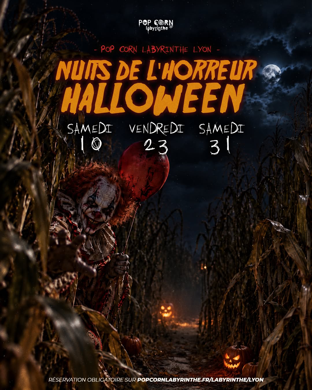 HALLOWEEN: Les Nuits de l'Horreur à Pop Corn Labyrinthe