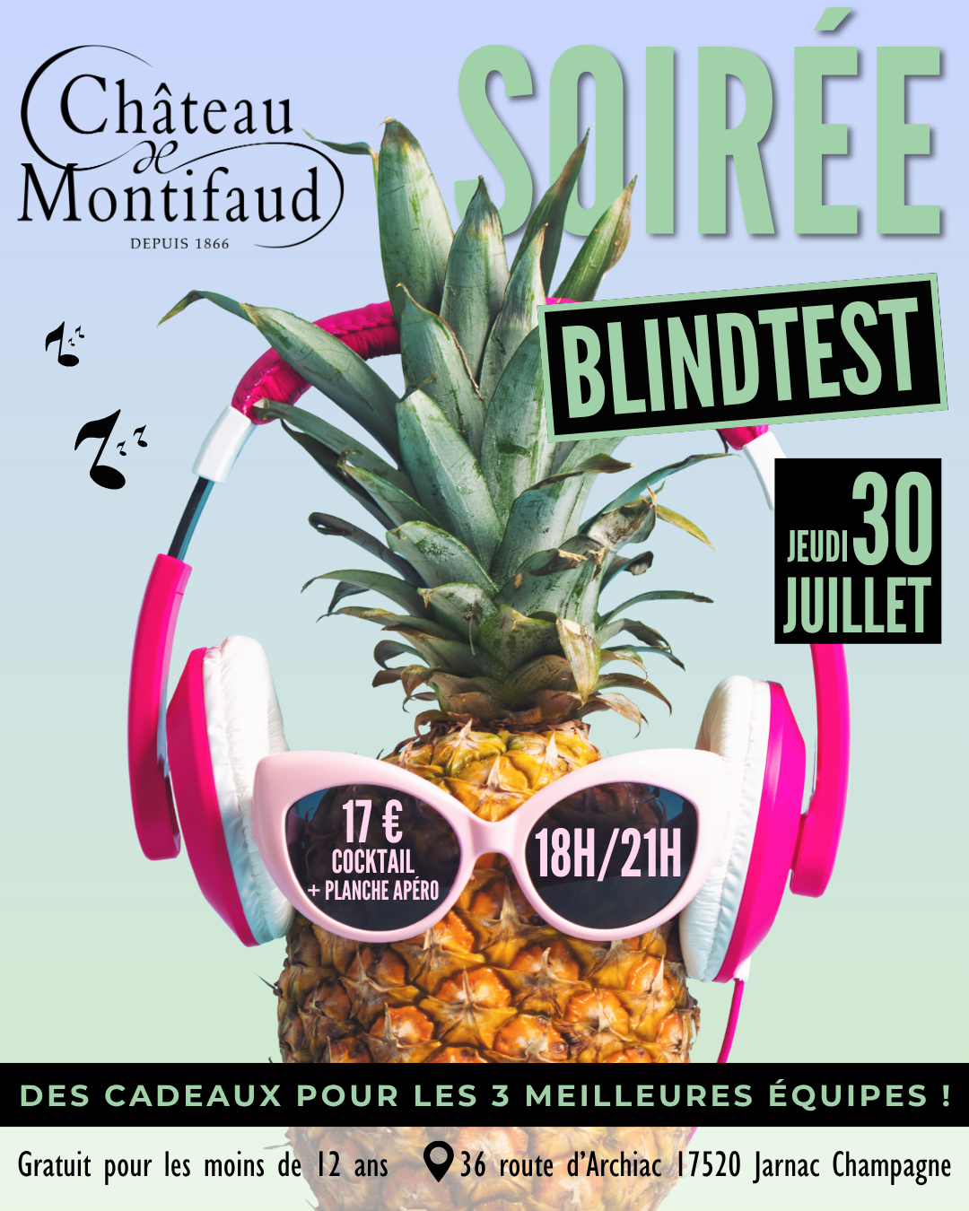 Soirée Blind Test au Château Montifaud