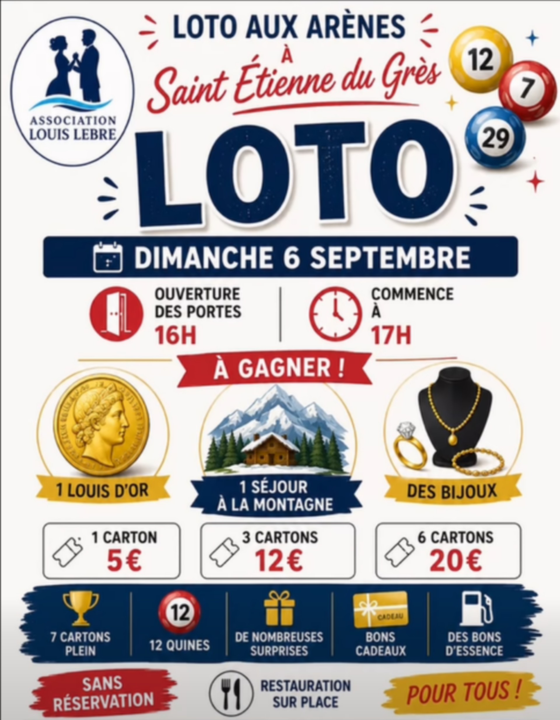 Loto de l'Association Louis Lèbre à Saint-Etienne du Grès
