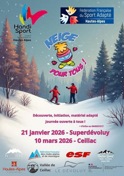Neige pour tous_Ceillac - © Comité départemental du SPort Adpaté 05