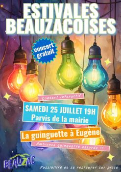Estivales Beauzacoises concert La guingette à Eugène