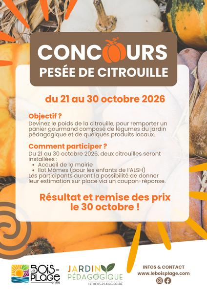 Concours pesée de citrouille