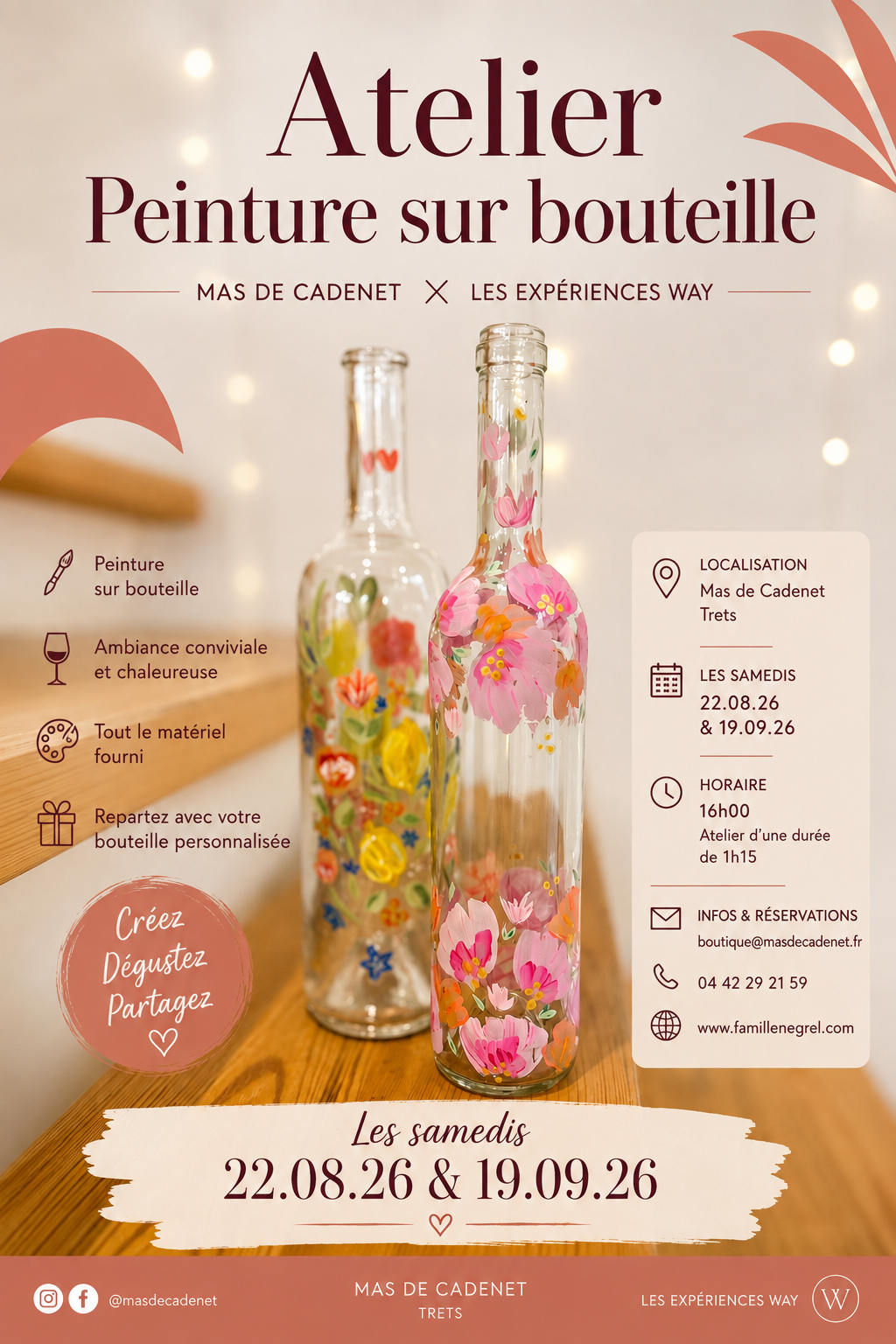 Atelier peinture sur bouteilles