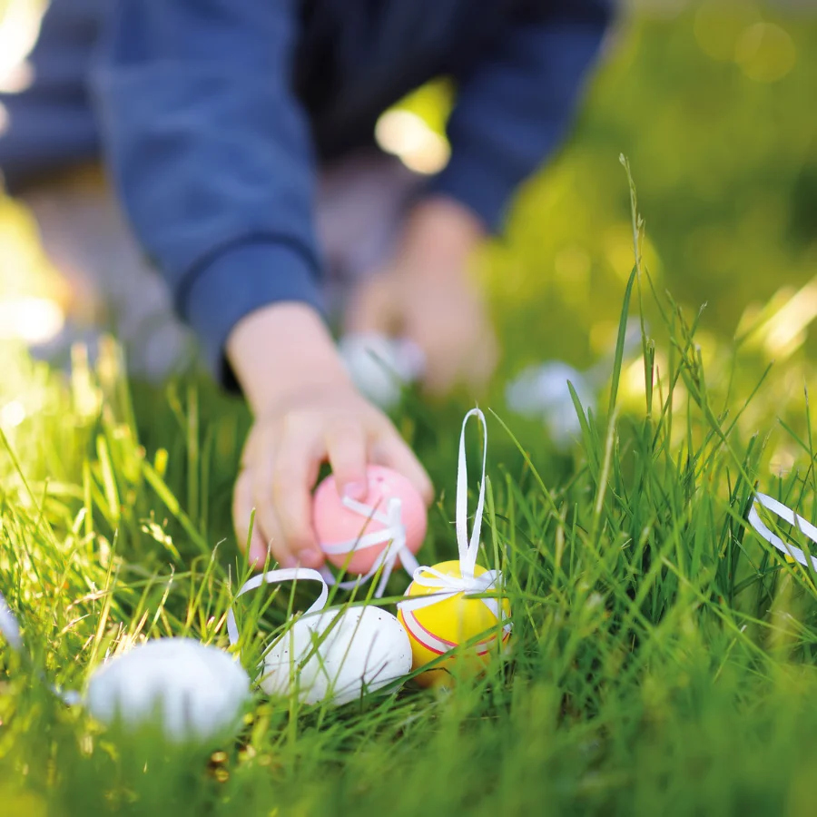 Chasse aux œufs dans les jardins de l'Abbaye
