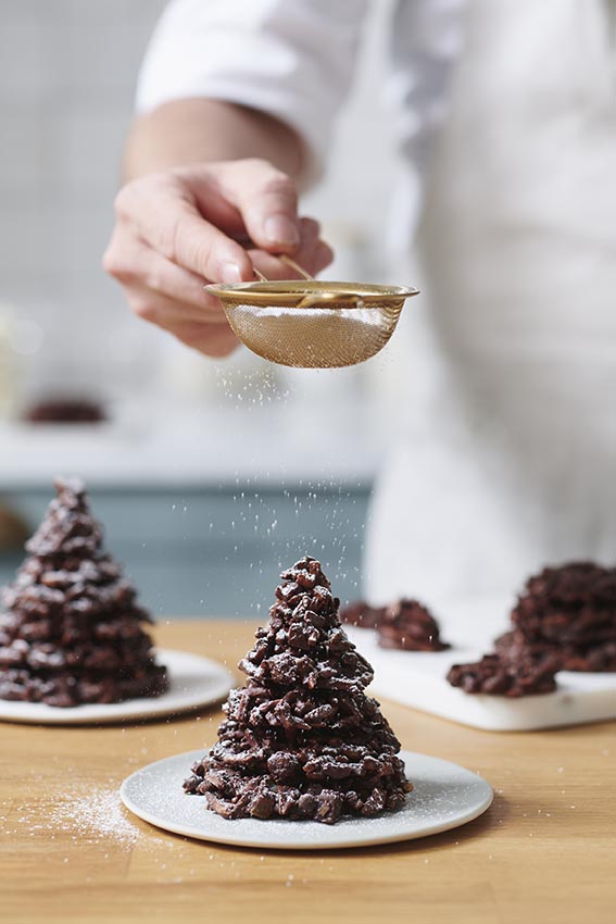 Sapins façon rocher de noël - Cité du Chocolat Valrhona_Tain-l'Hermitage