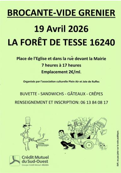 Brocante vide greniers_La Forêt-de-Tessé